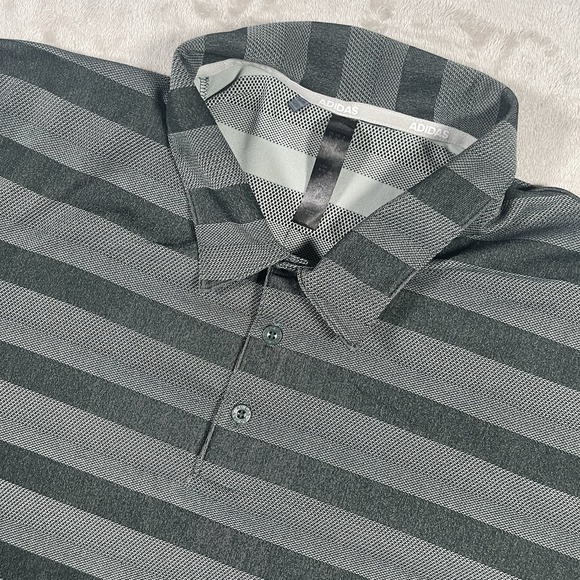 adidas Other - Adidas Golf Aeroready Polo Shirt Men's XL Black Striped Performance Athletic Fit